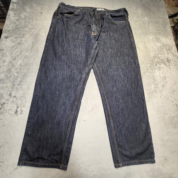 Sean John Jeans Mens 40x28 Blue Hamilton Classic Relaxed Dark Wash Denim Zip Fly - Picture 1 of 10